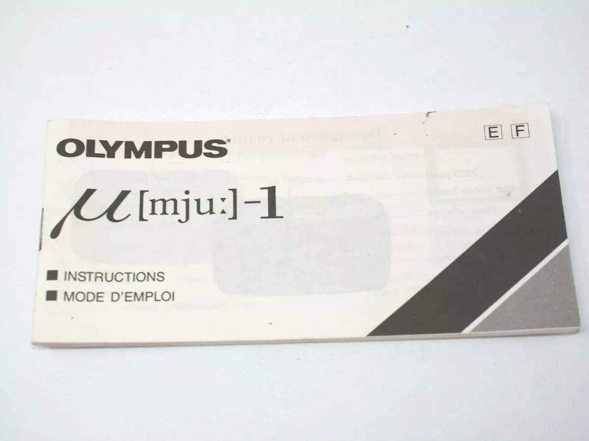 olympus mju ii instruction manual