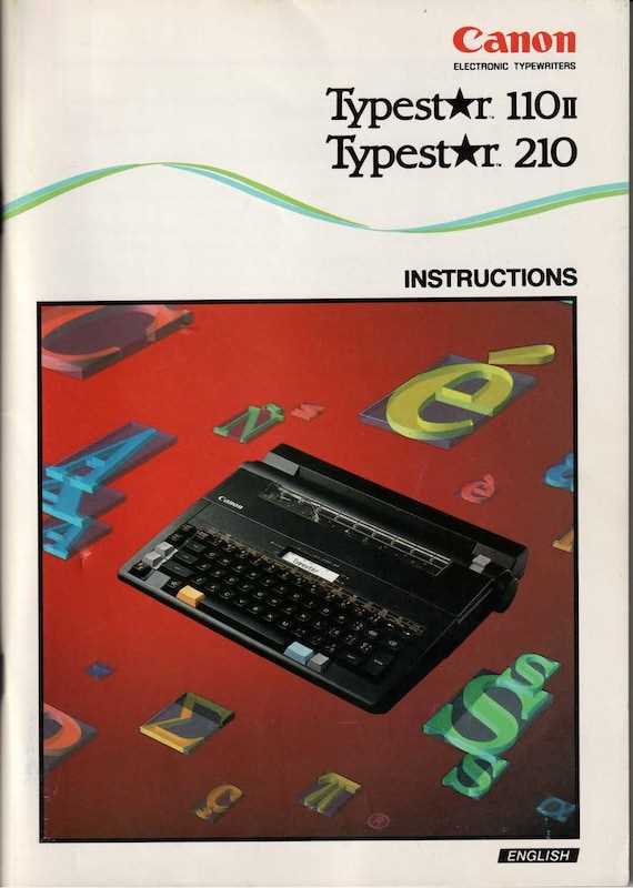 canon es3 typewriter instruction manual