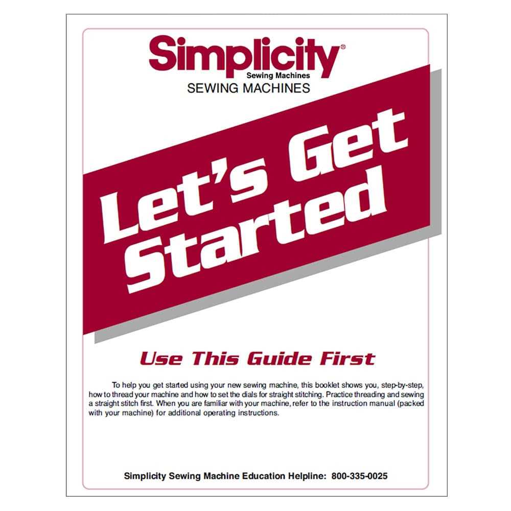 simplicity fashion pro sewing machine instruction manual