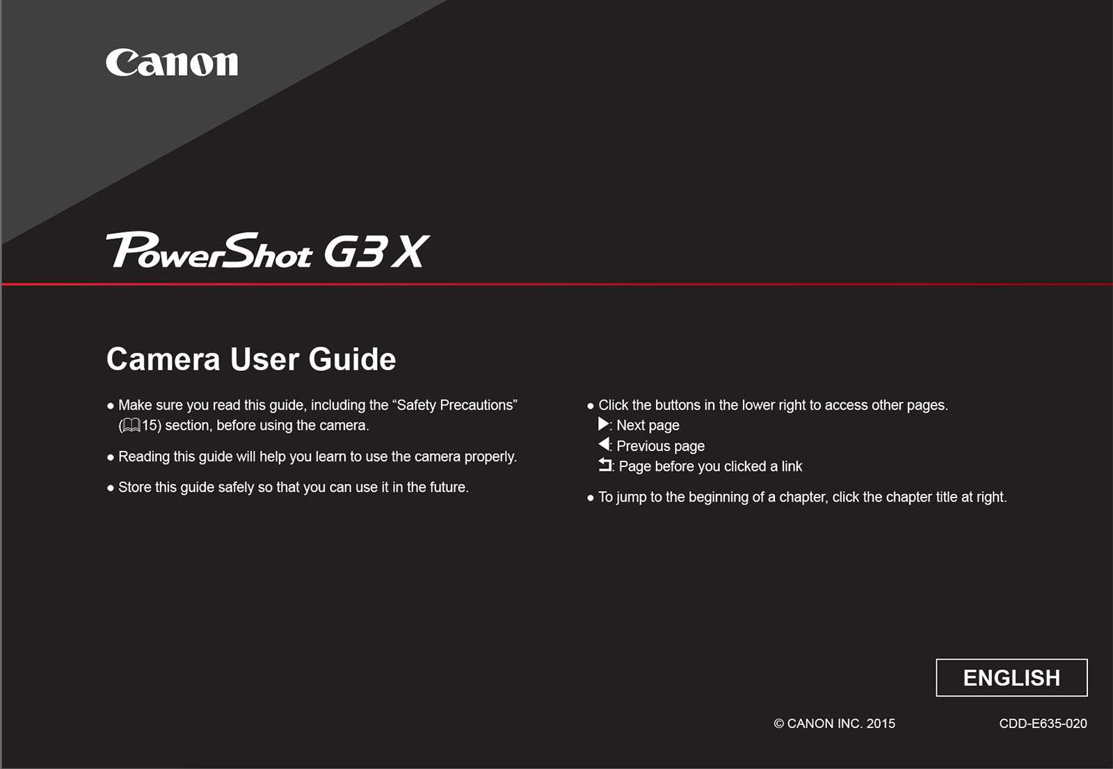 canon g7x instruction manual