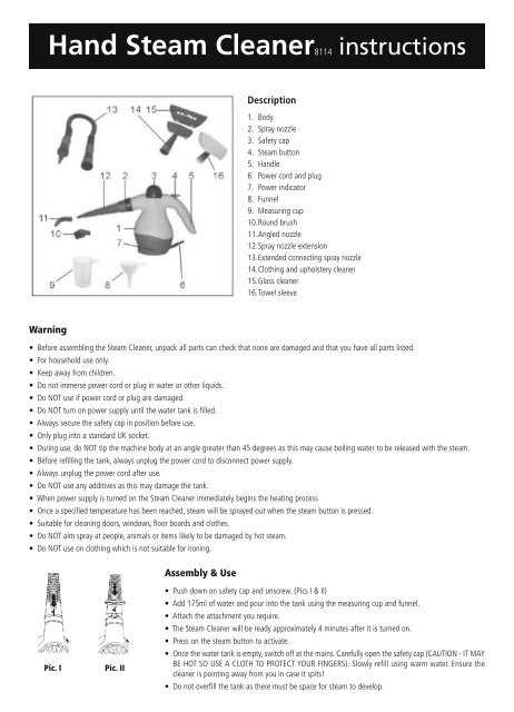 shark steam cleaner instruction manual