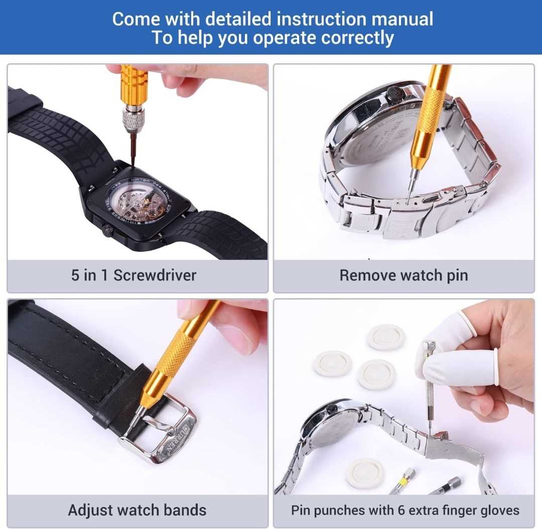 watch repair kit instruction manual