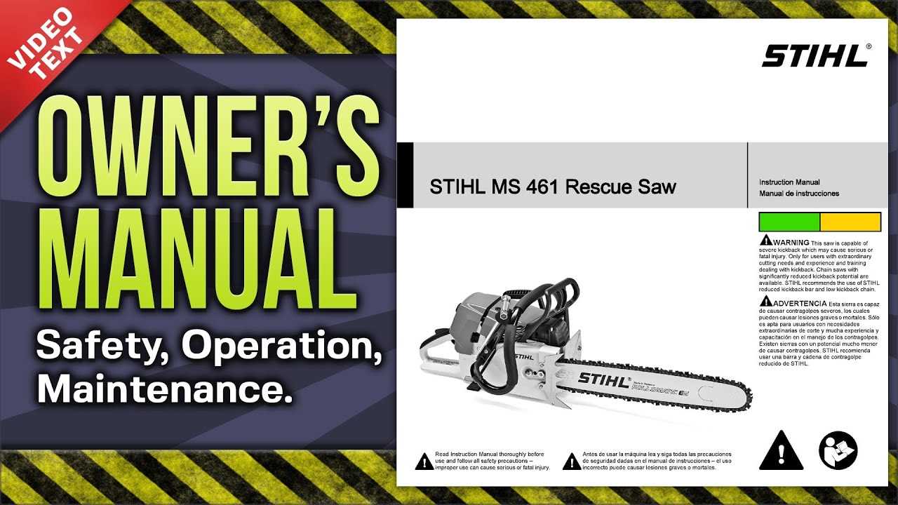 stihl ms 461 instruction manual