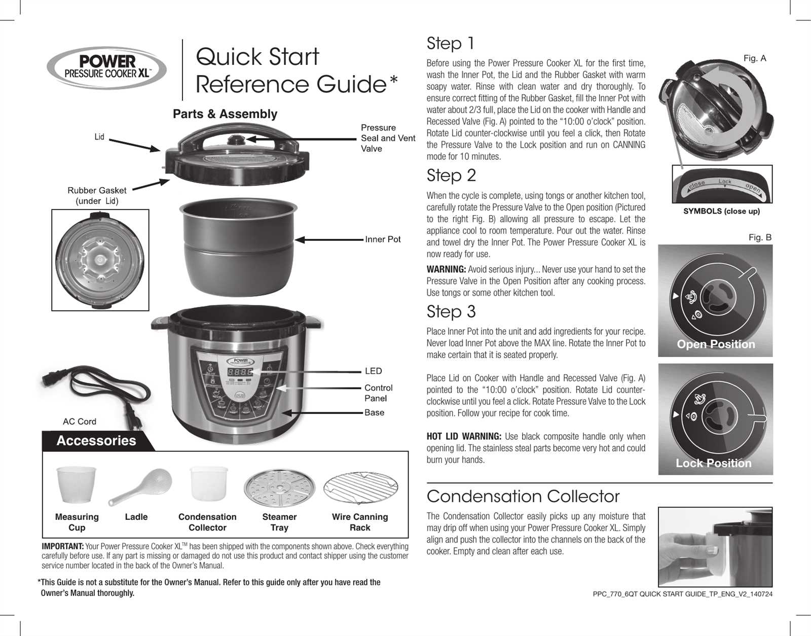 power pressure cooker xl instruction manual