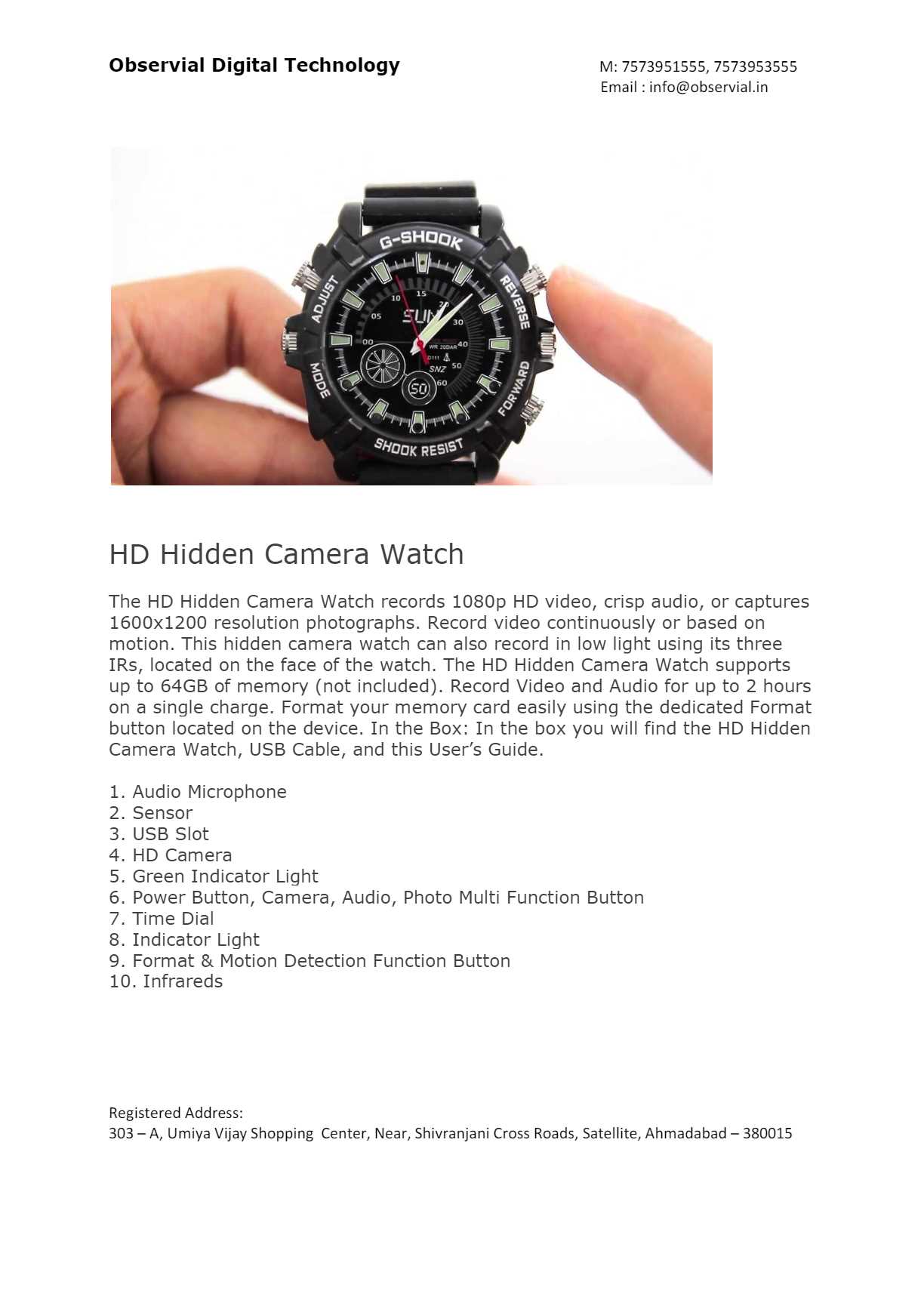 spy watch instructions manual