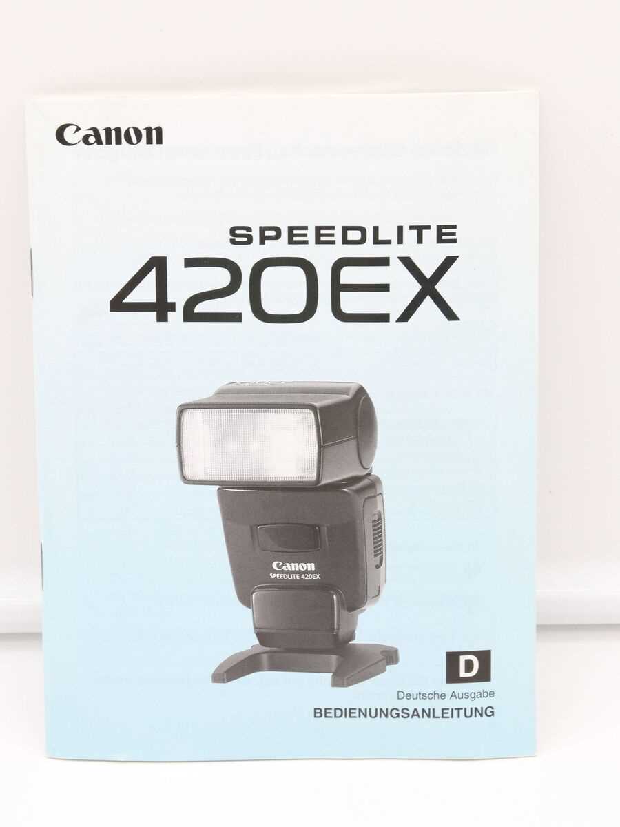 canon speedlite 420ex instruction manual