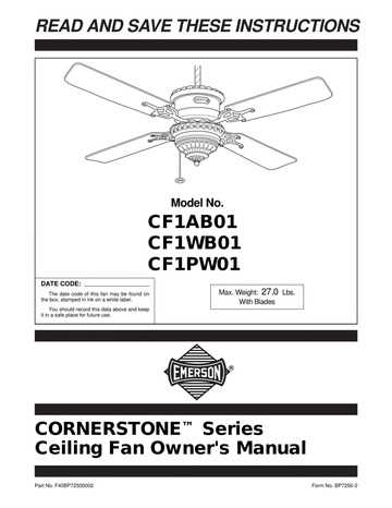 ceiling fan instruction manual