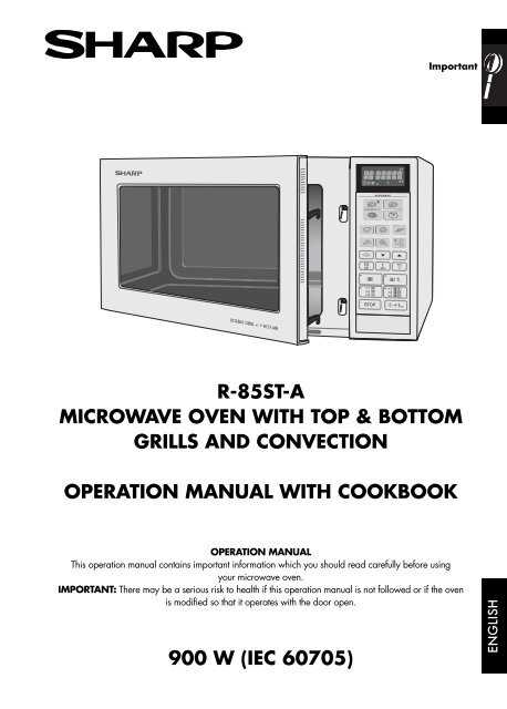 sharp microwave instruction manual