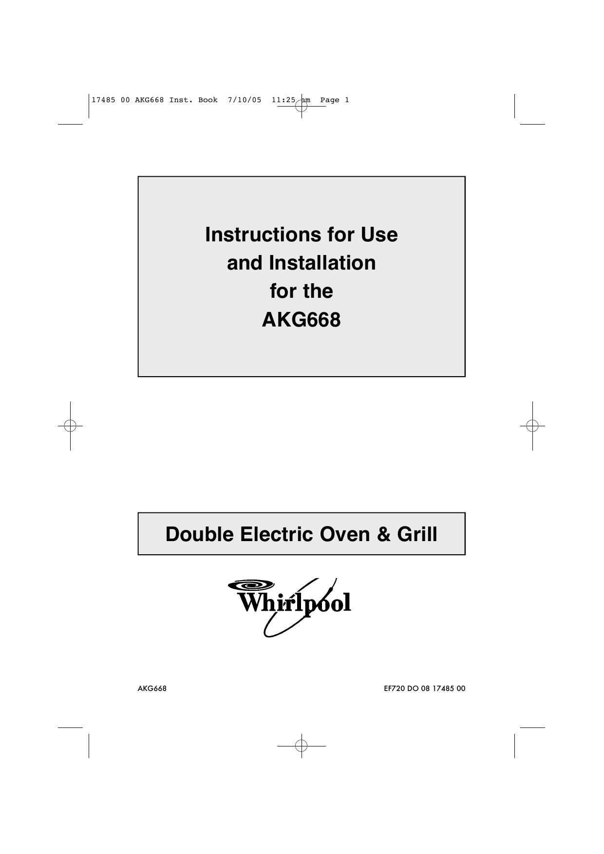 whirlpool electric oven instruction manual