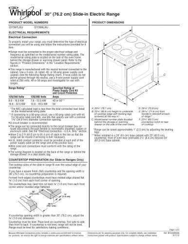 whirlpool electric range instruction manual