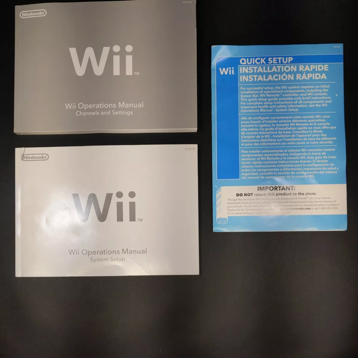 wii instruction manual troubleshooting