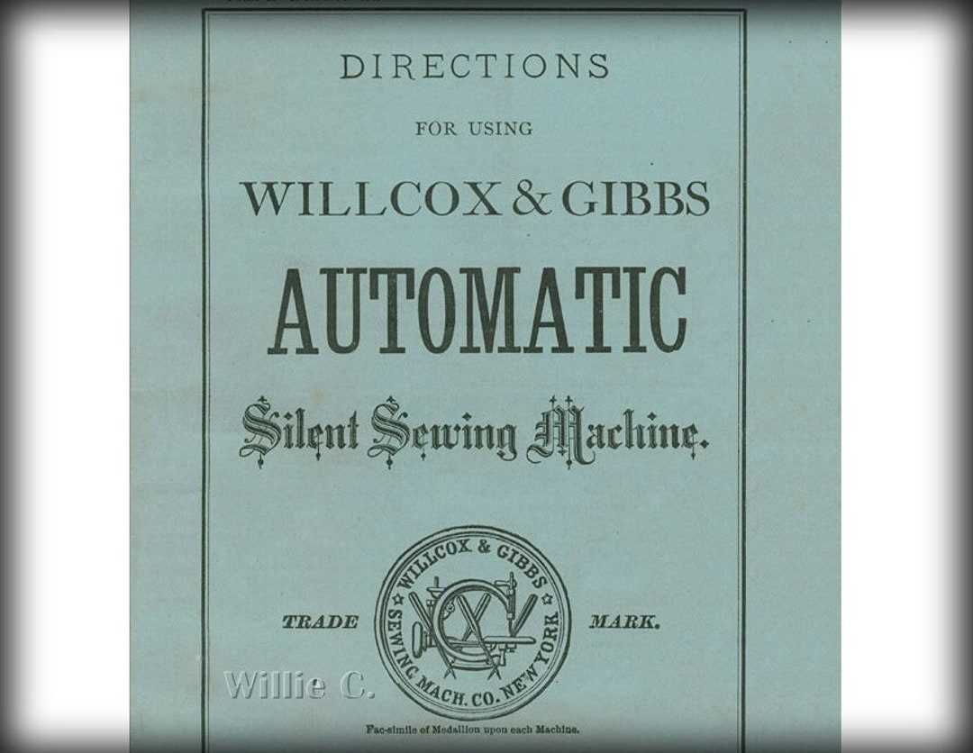 willcox & gibbs 500 4 instruction manual