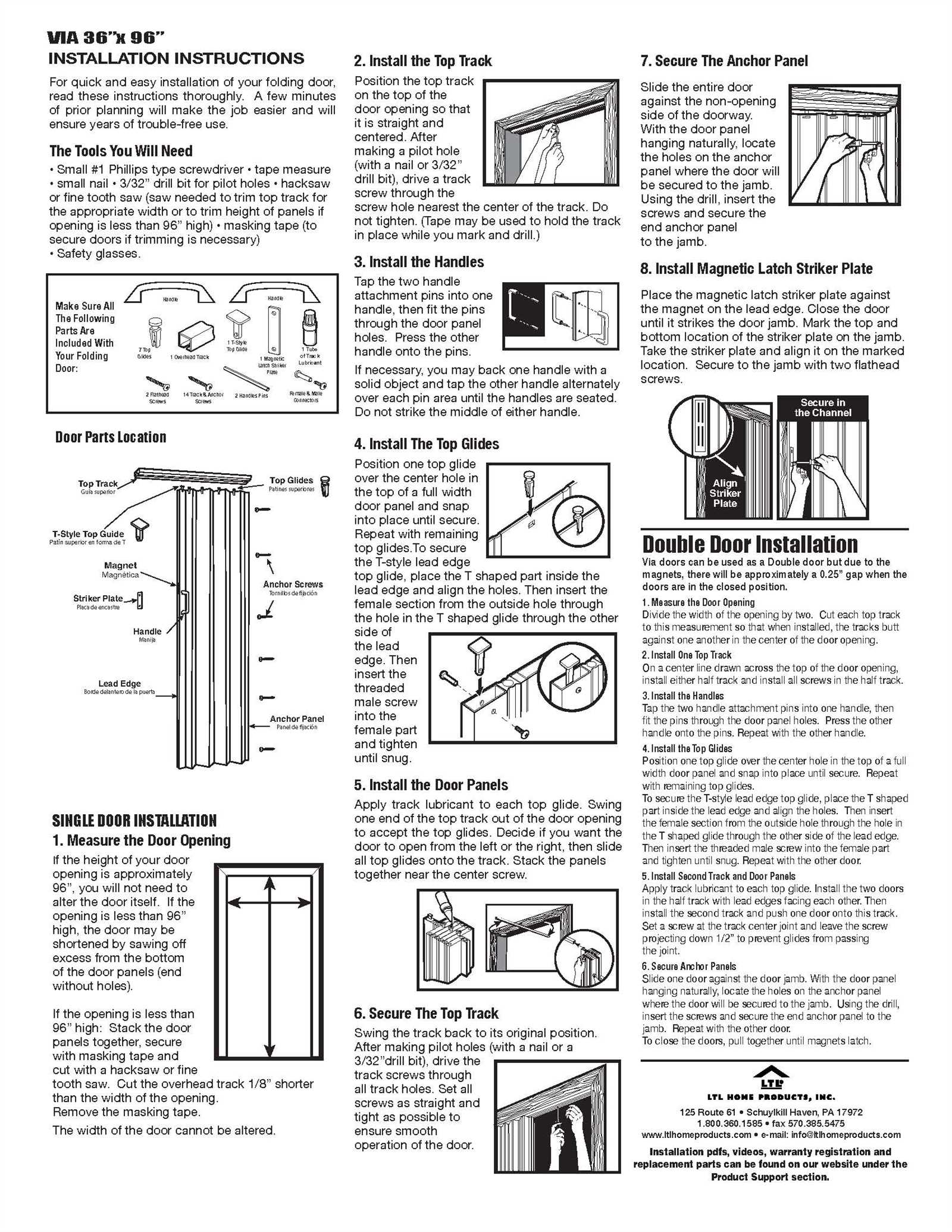 won door operation and instruction manual