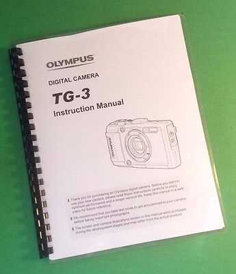 olympus tg 3 instruction manual