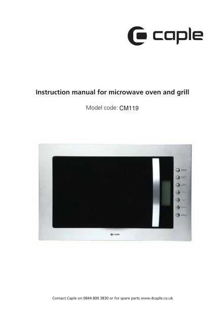 microwave oven instruction manual