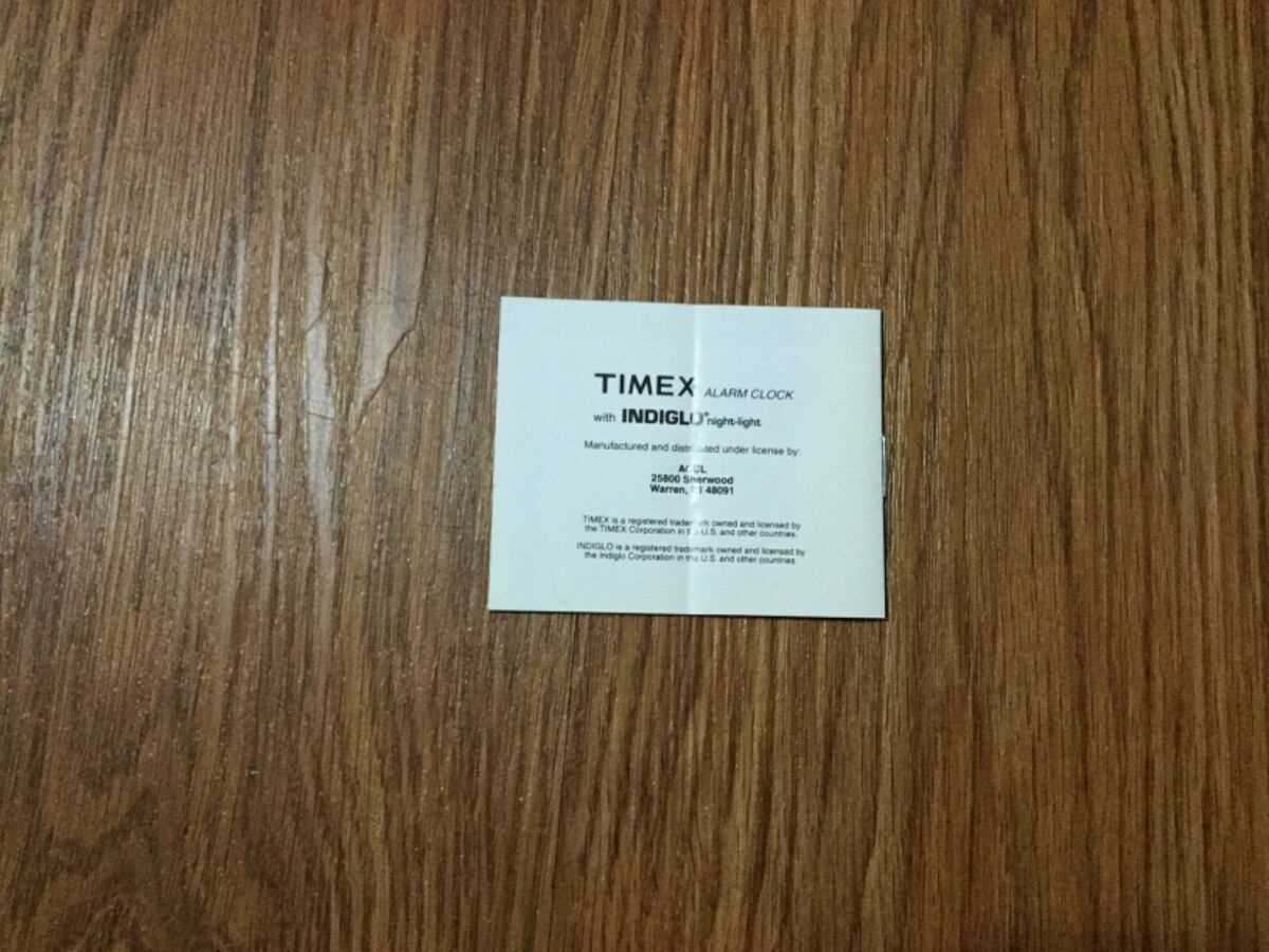 timex indiglo instruction manual