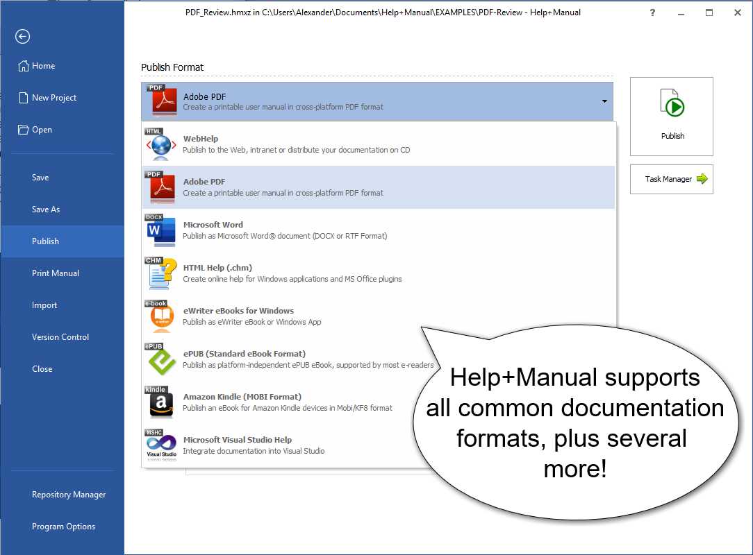 instruction manual template publisher