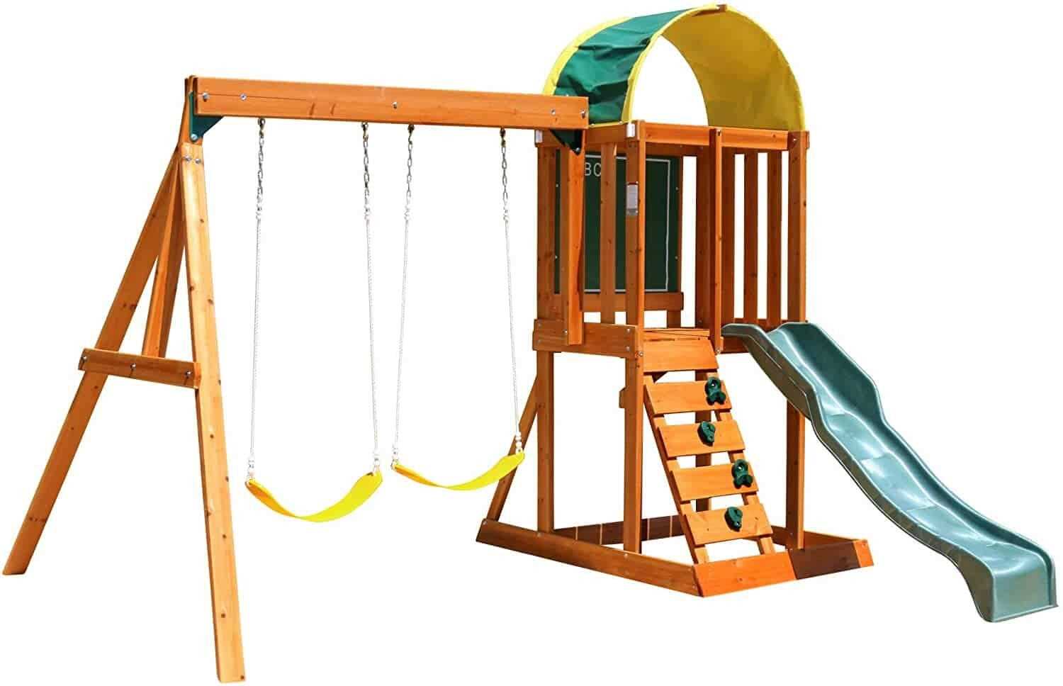 kidkraft skyway resort wooden swing set instruction manual