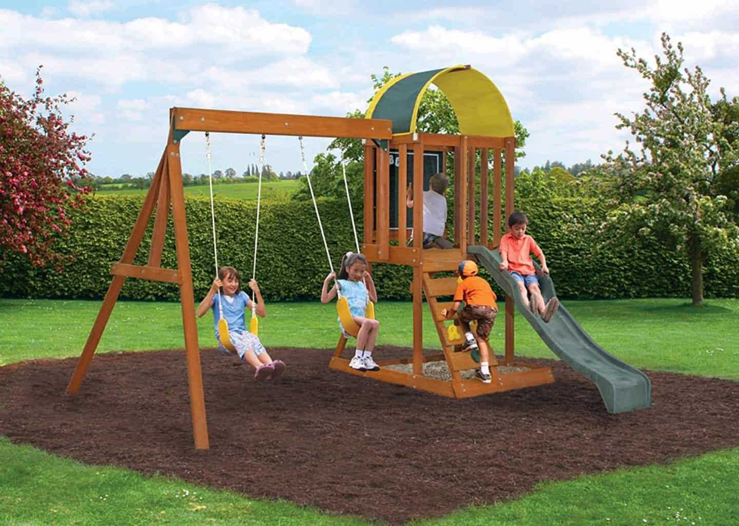 kidkraft skyway resort wooden swing set instruction manual