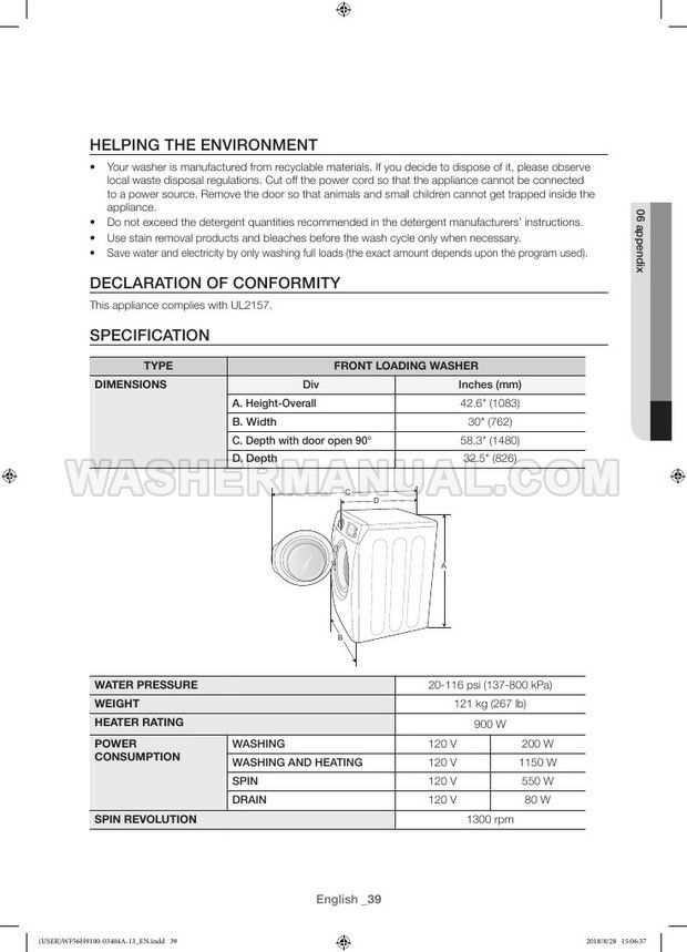 samsung washer dryer instructions manual