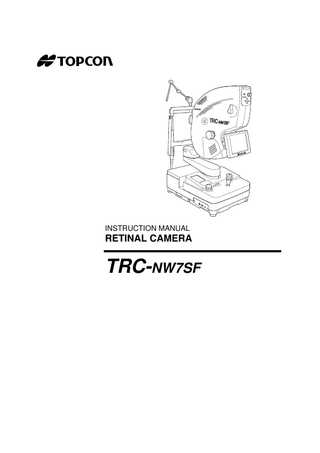 topcon trc nw8 instruction manual