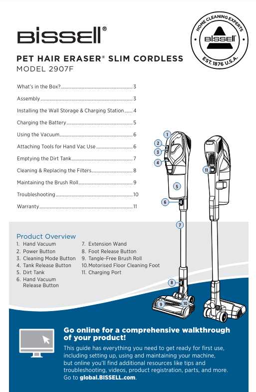 bissell pet hair eraser instruction manual