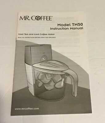 the iced tea pot by mr. coffee instruction manual