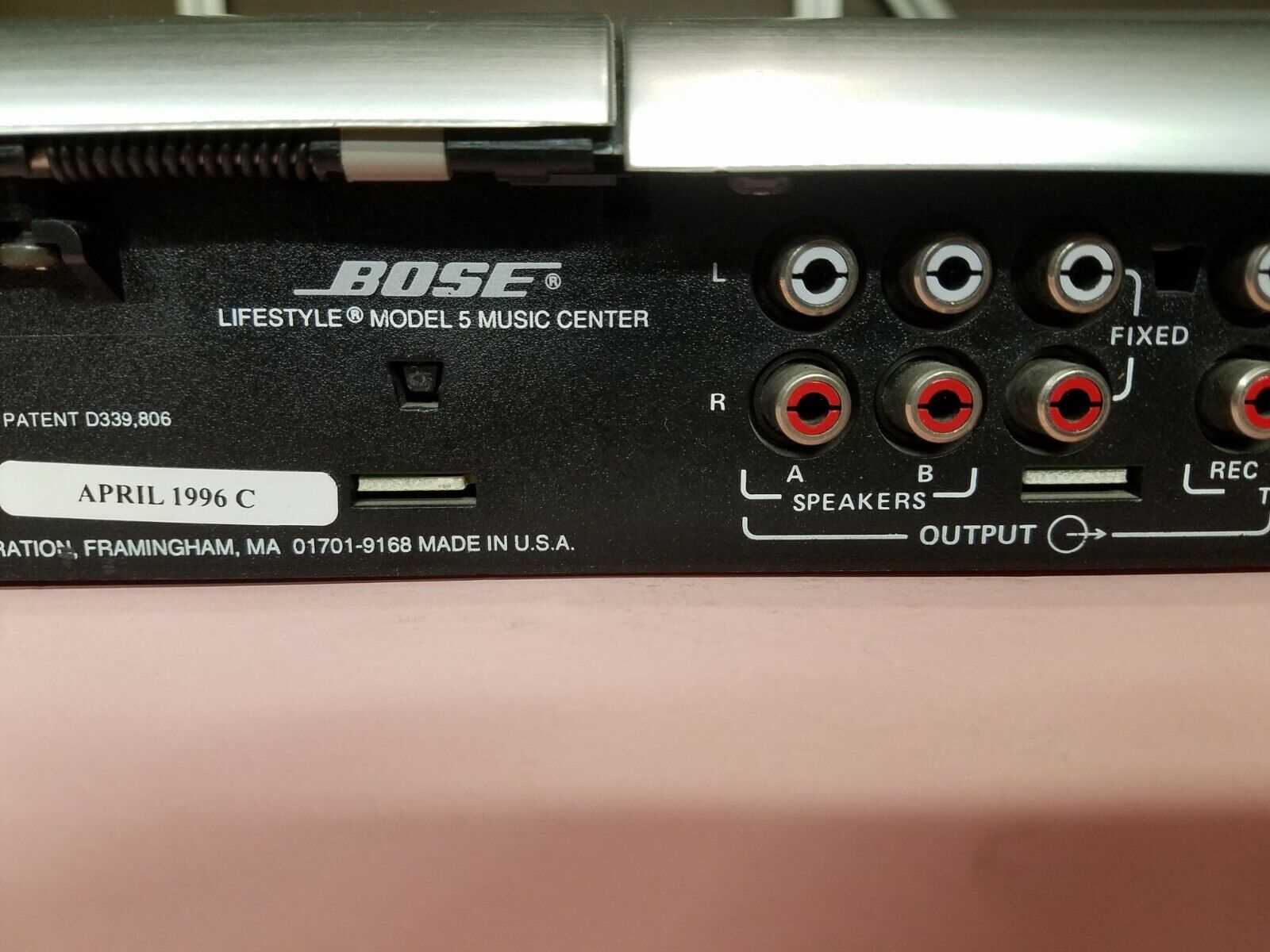 bose lifestyle model 5 music center instruction manual