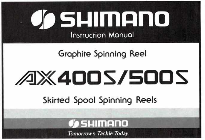 shimano reel instruction manuals