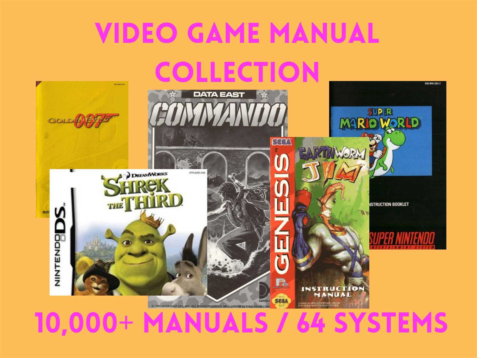 video game instruction manuals for sale