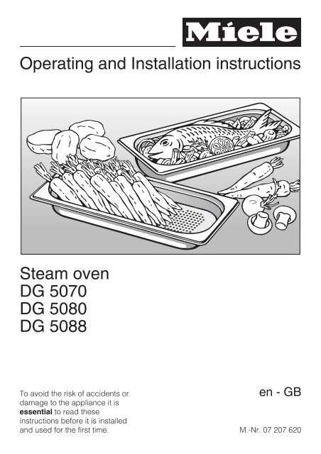 miele classic oven instruction manual