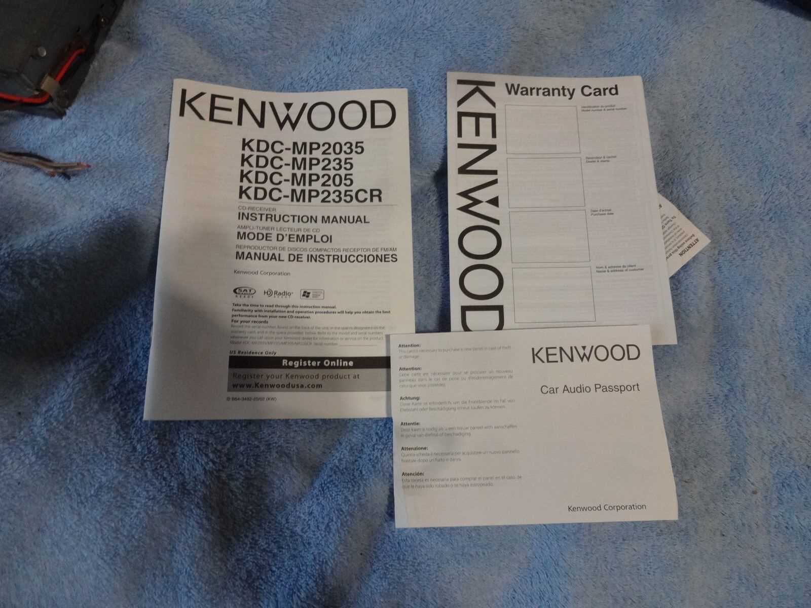 kenwood kdc mp2035 instruction manual