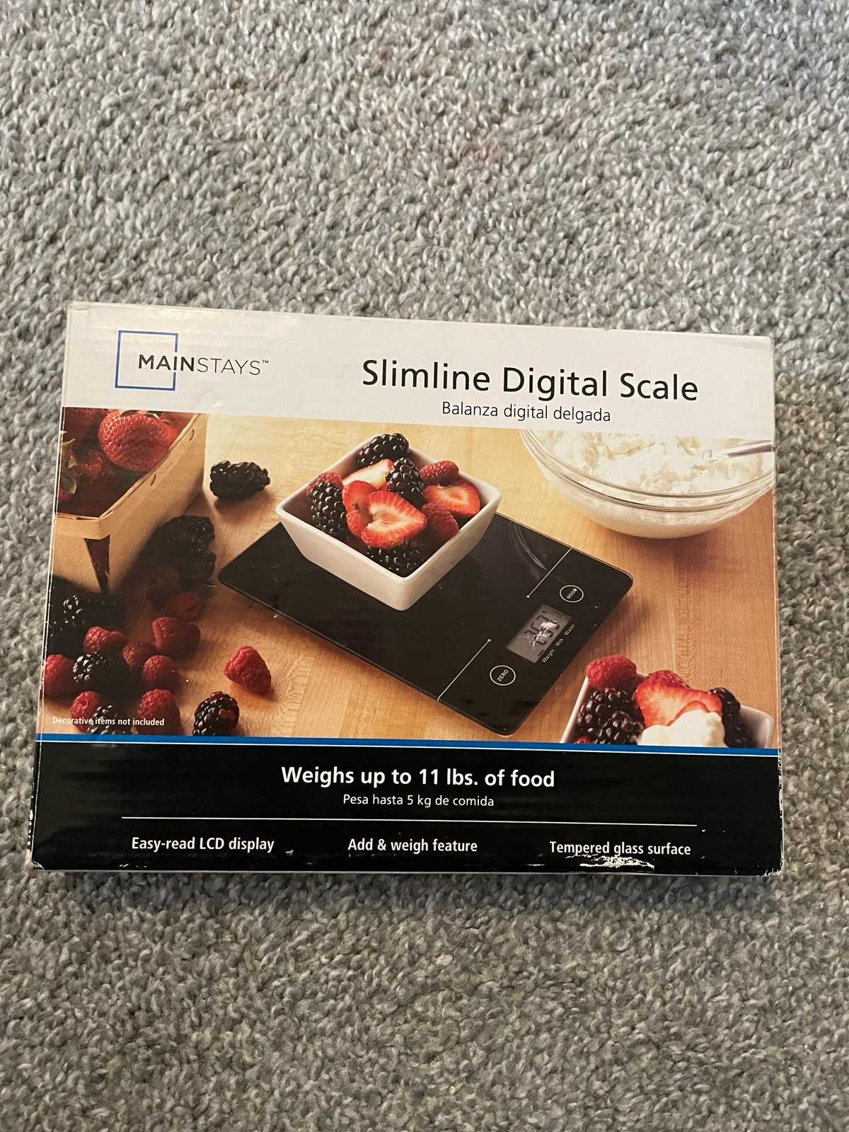 mainstays slimline digital scale instruction manual