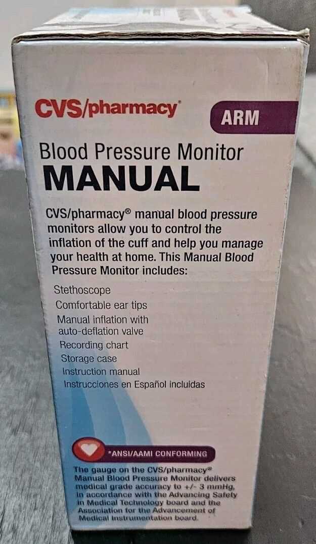 cvs pharmacy blood pressure monitor instruction manual